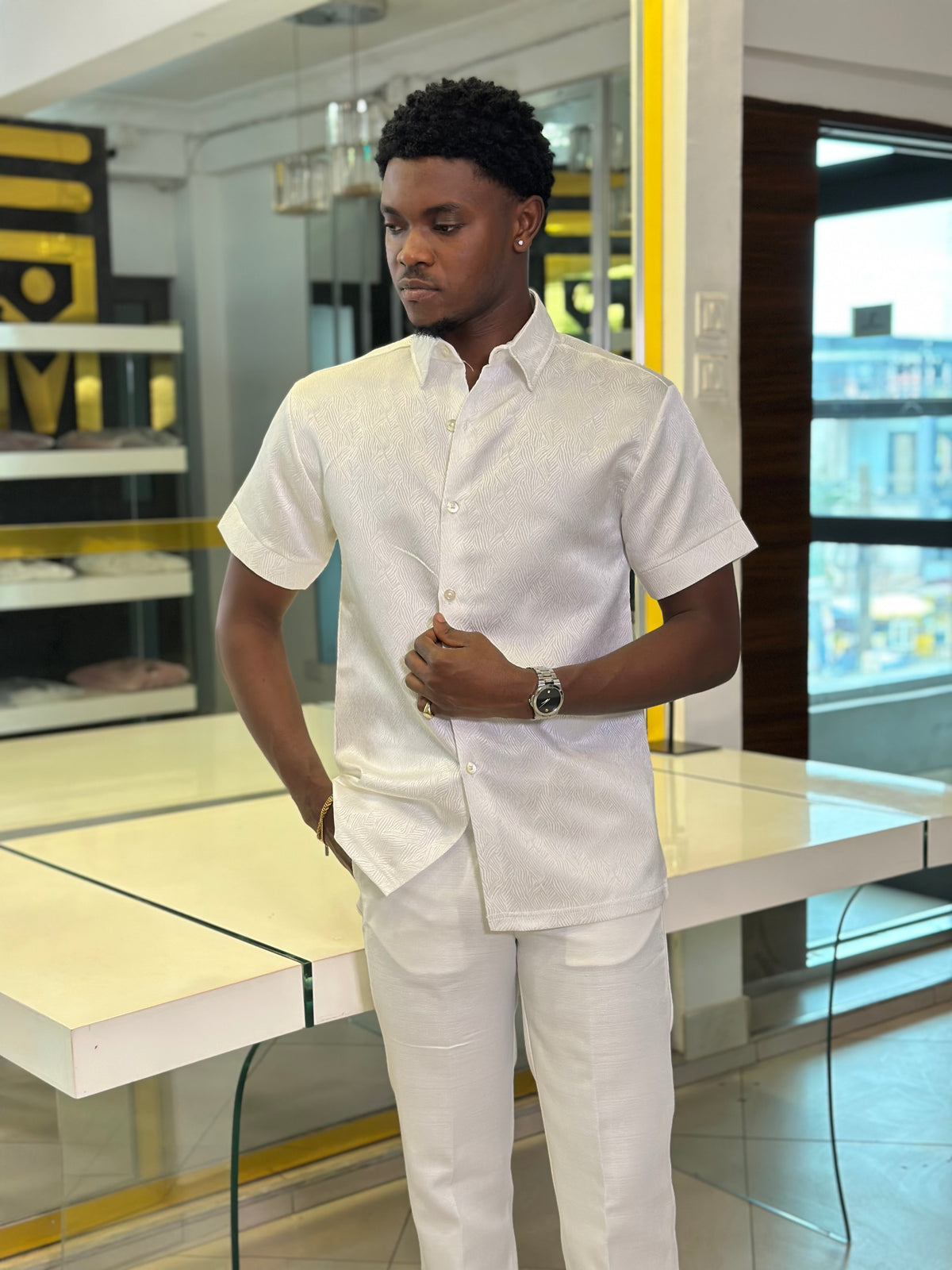 Men’s all white kaftan