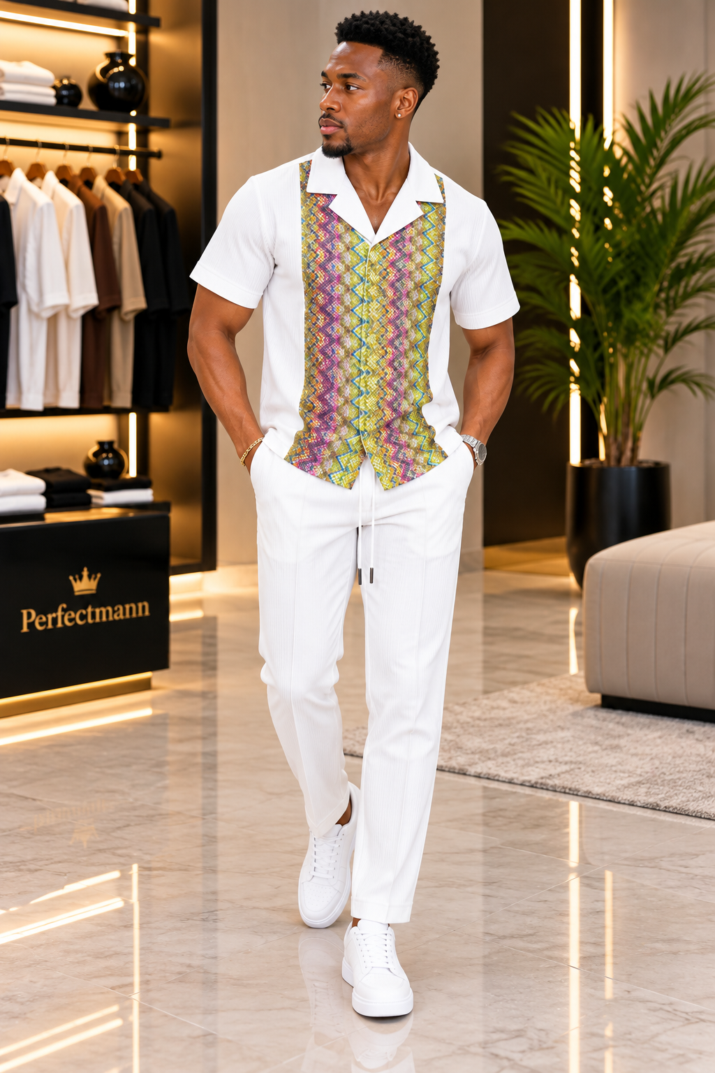 Men's white  2 Piece