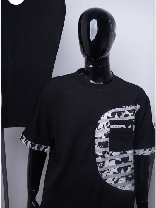 ROUND NECK-1PD/BLACK