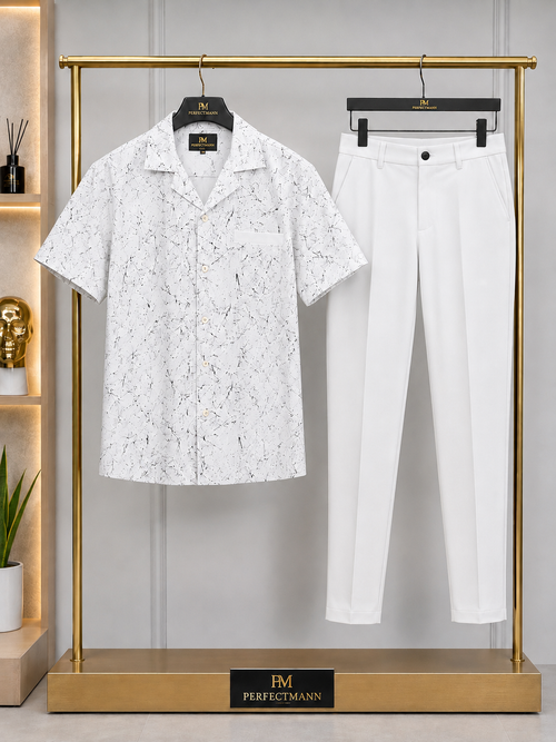 All White touch of gold and black
