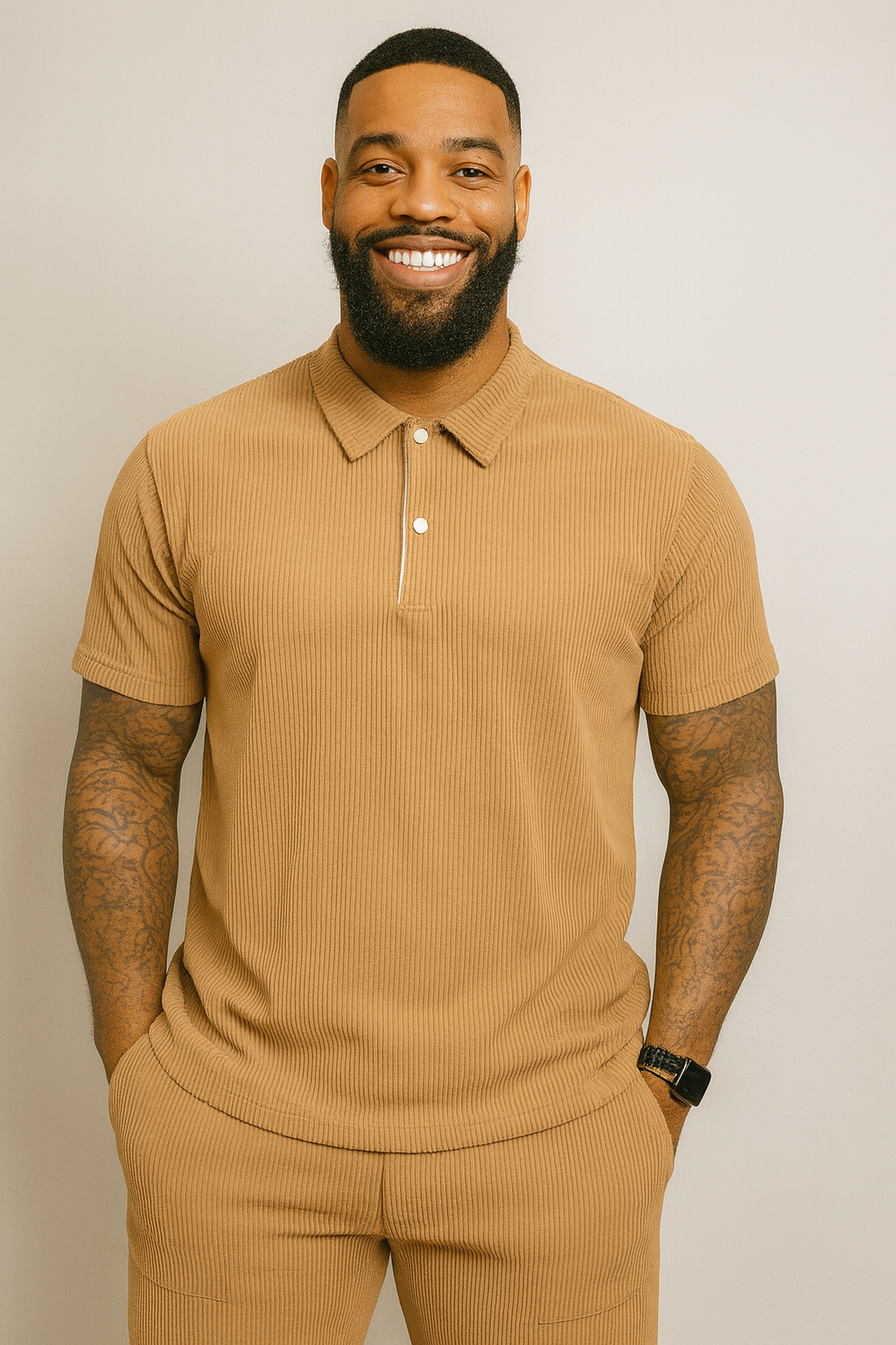 POLO NECK-PL/BEIGE