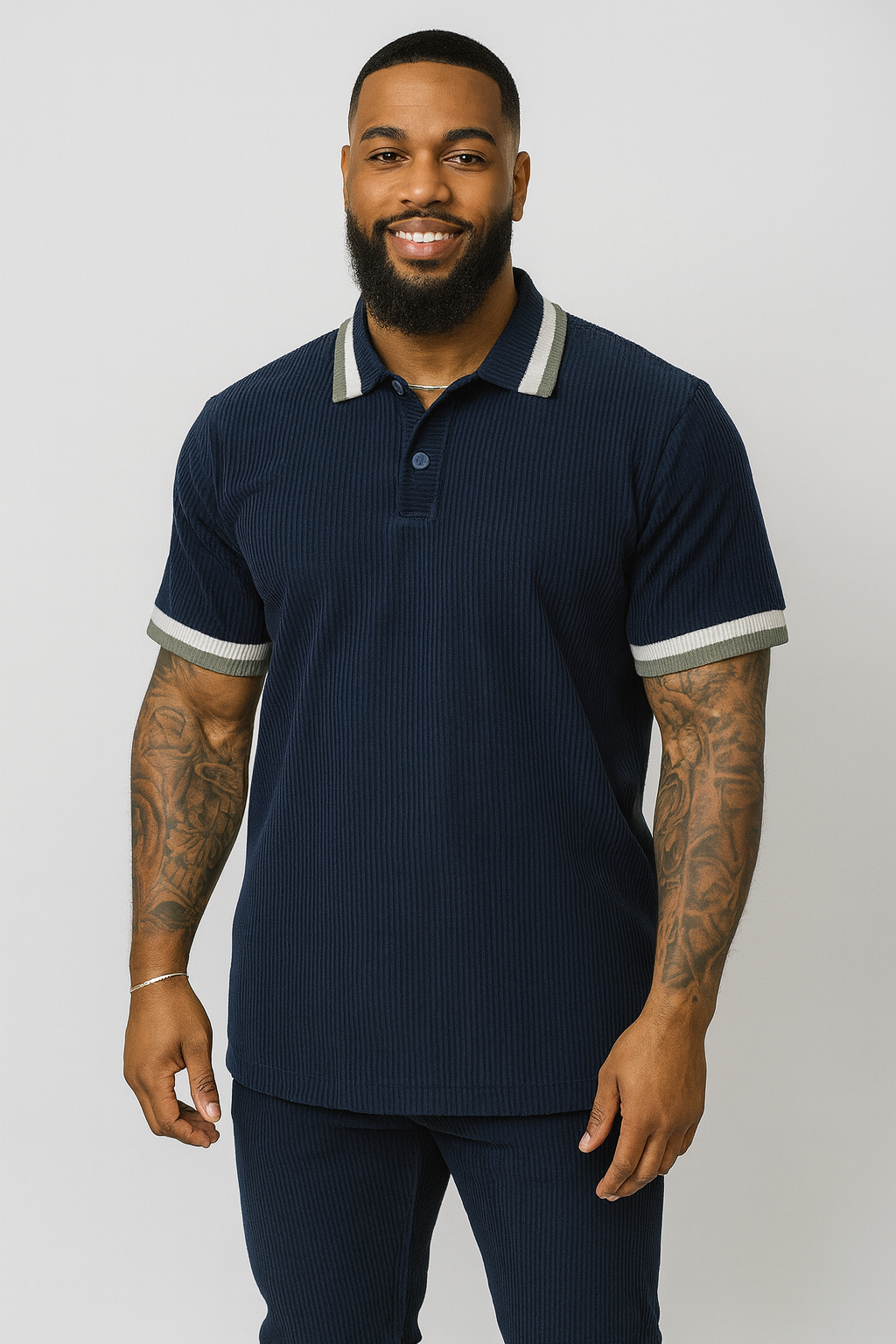 POLO NECK-PL/NAVY
