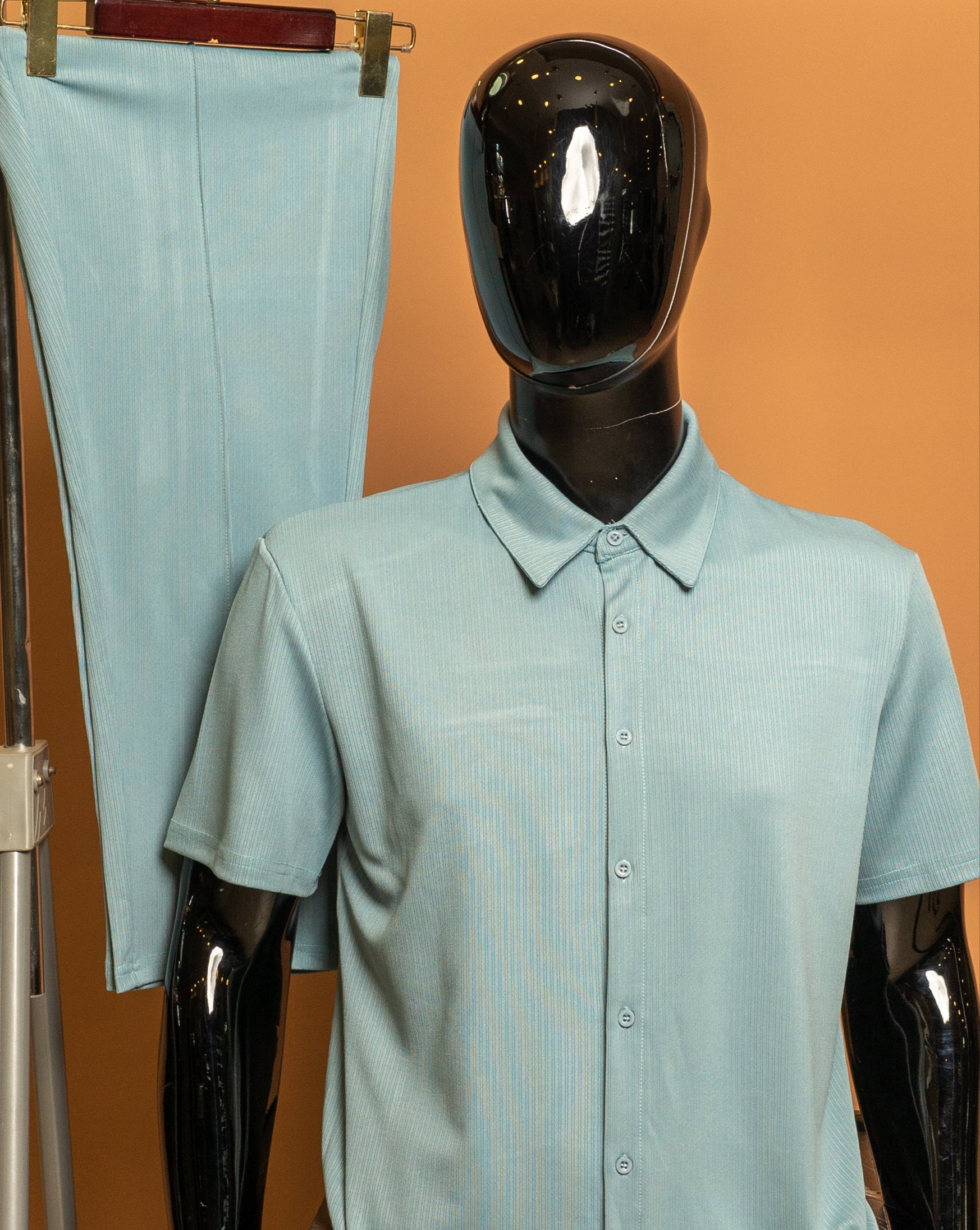 COLLAR SHIRT-PL/BLUE