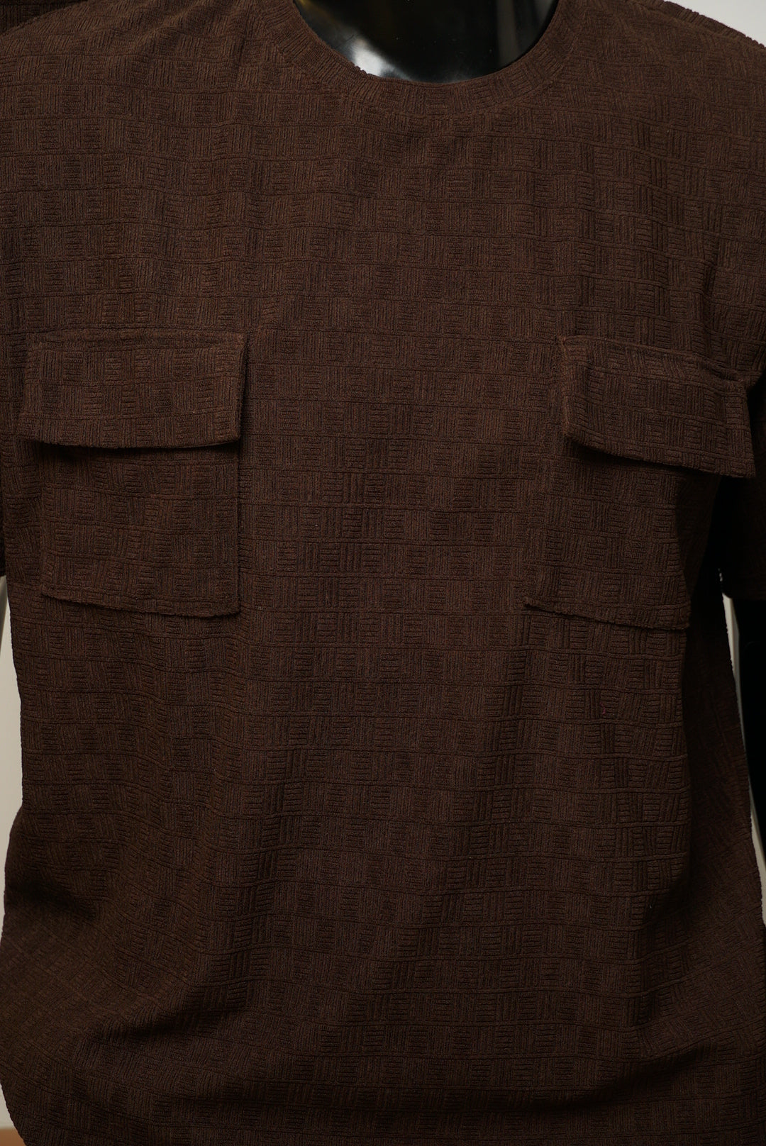 ROUND NECK-2FP/BROWN