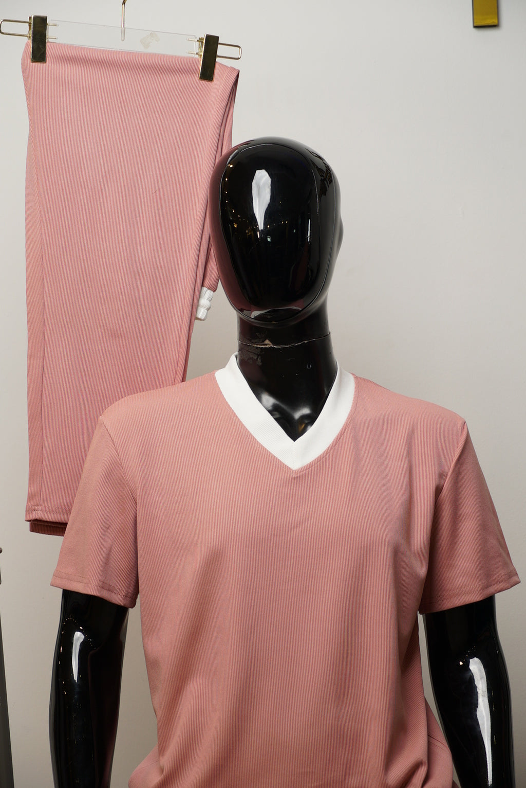 V-NECK-PL/PEACH