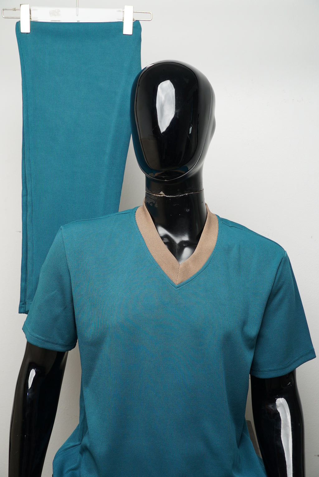 V-NECK-PL/TURQOISE