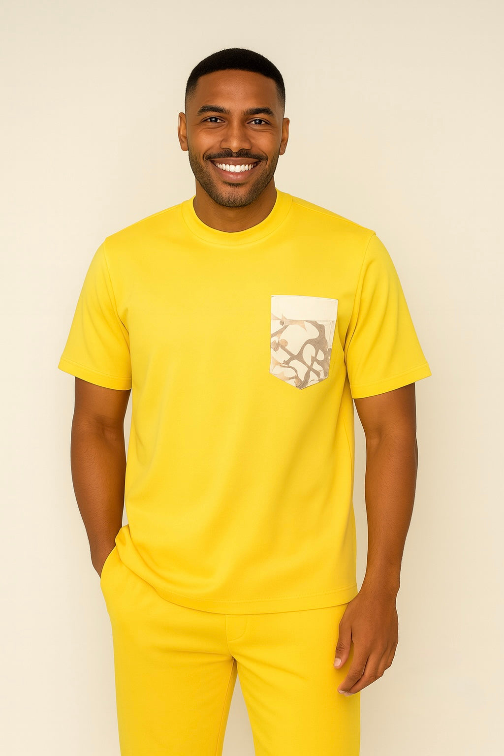 ROUND NECK-1P/YELLOW