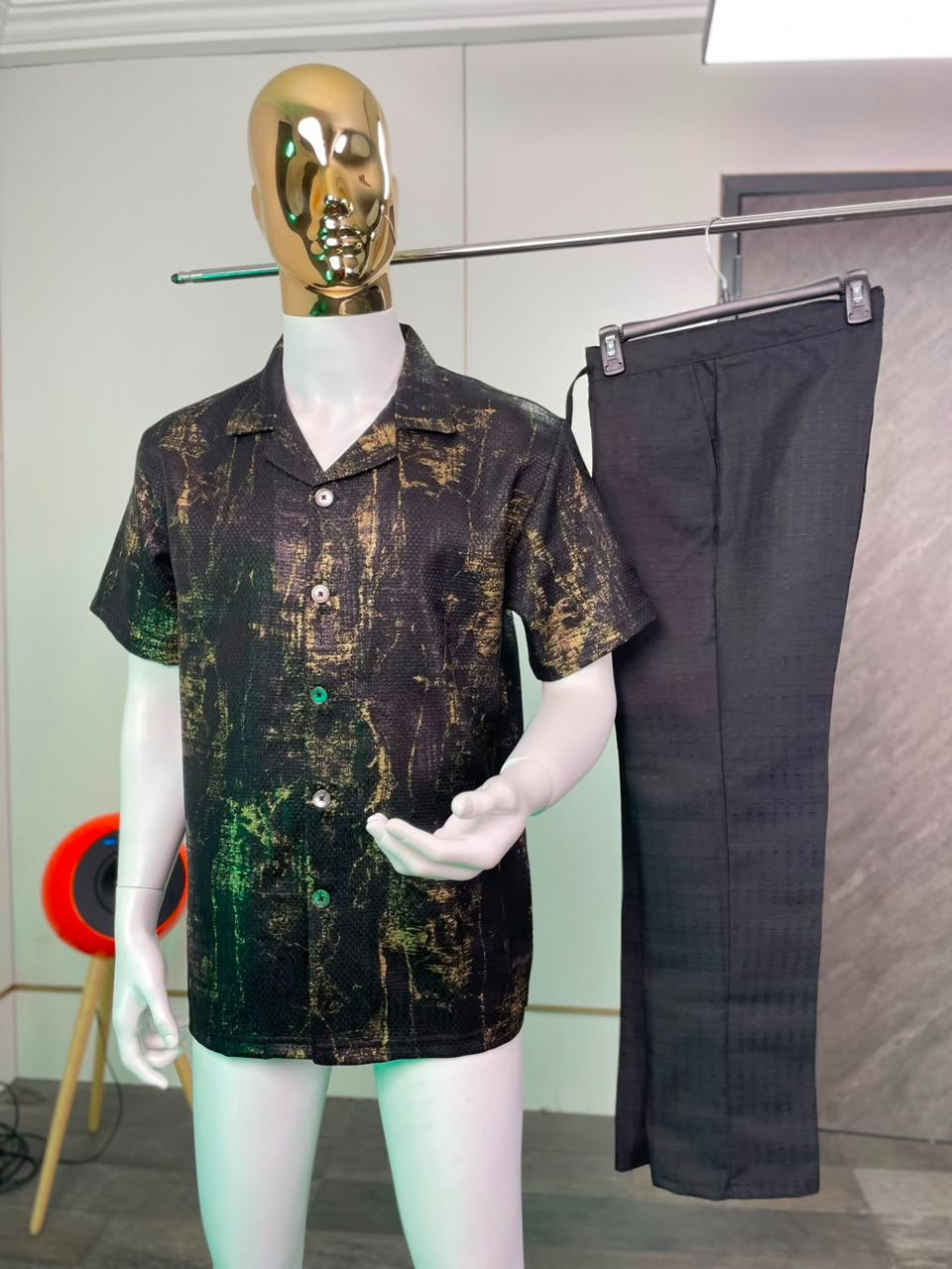 Black and Ready Kaftan With A Touch of Gold